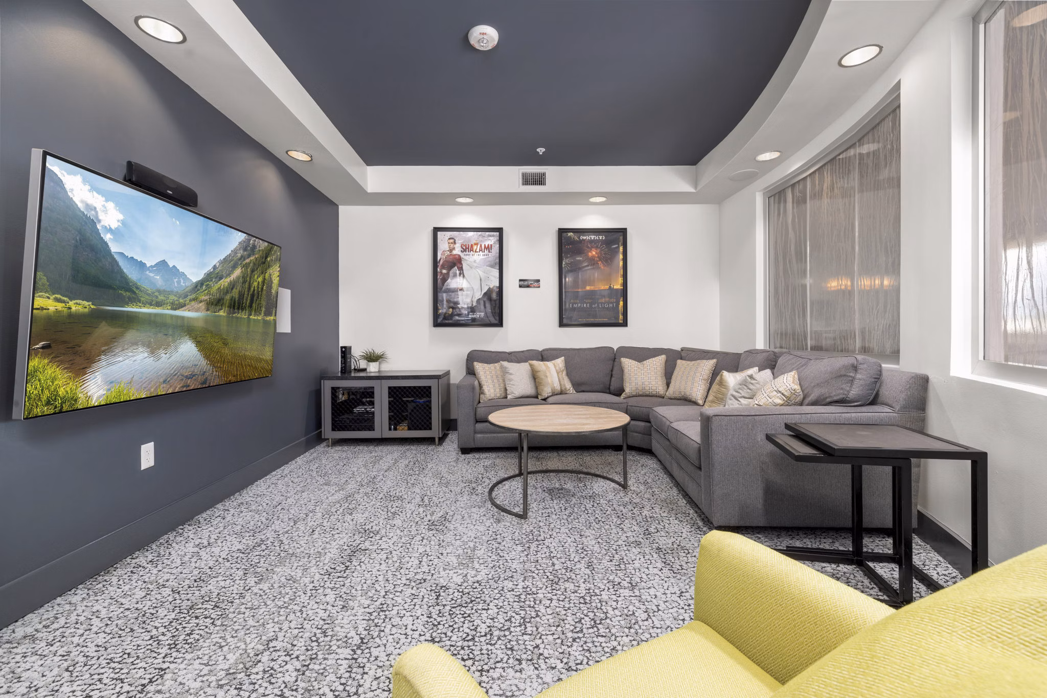 Modern clubhouse featuring luxury seating and community lounge at District Lofts Apartments
