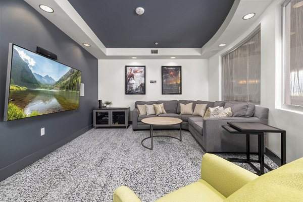Modern clubhouse featuring luxury seating and community lounge at District Lofts Apartments