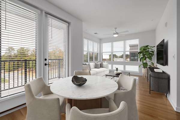 dining room at District Square Apartments