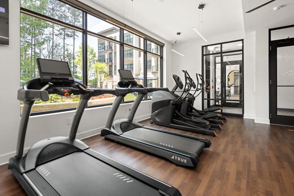 fitness center at District Square Apartments