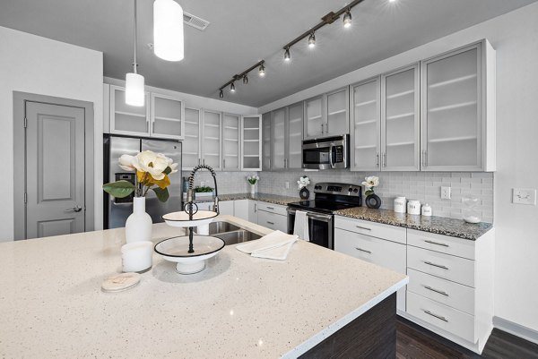 kitchen at District Square Apartments