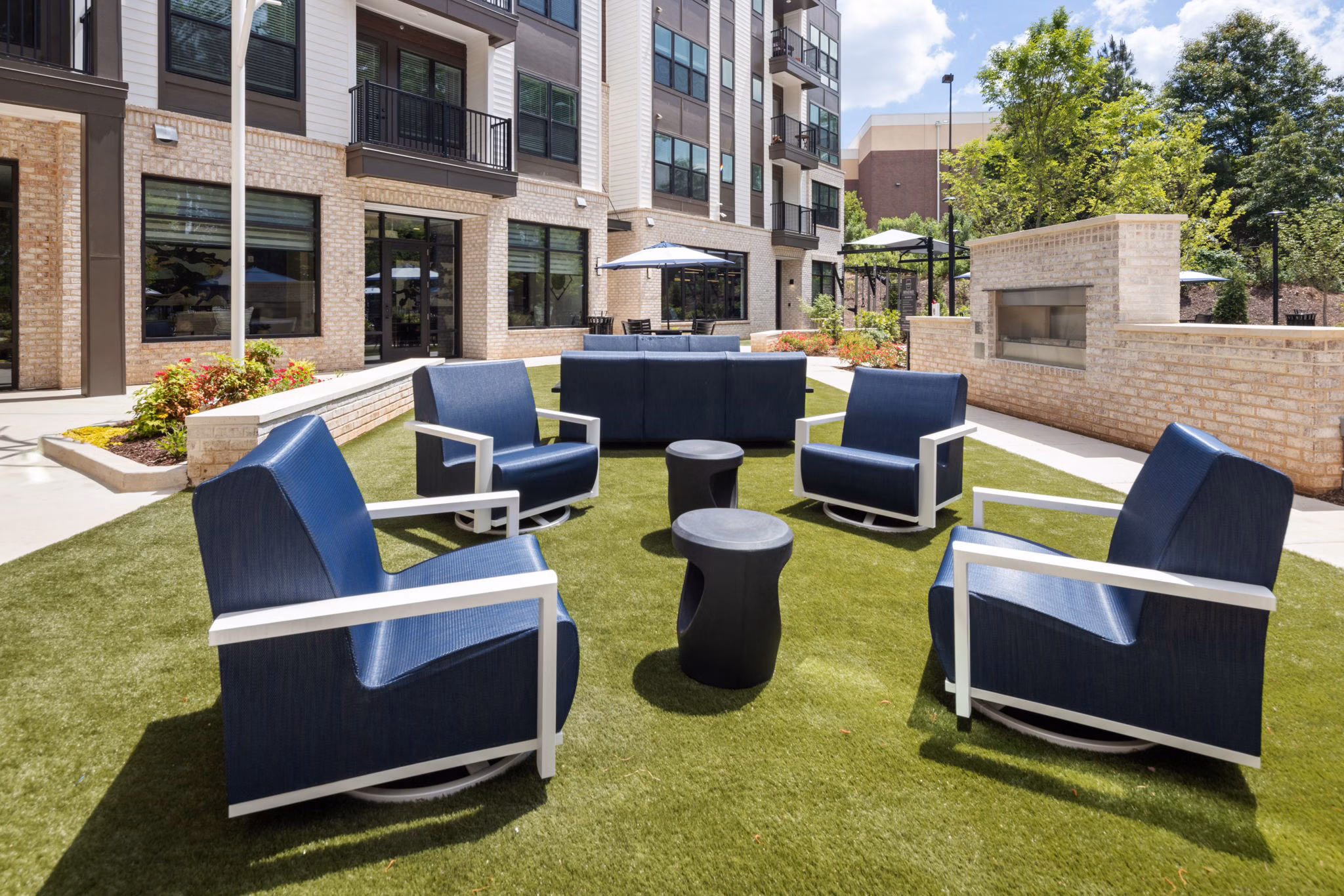 patio at District Square Apartments