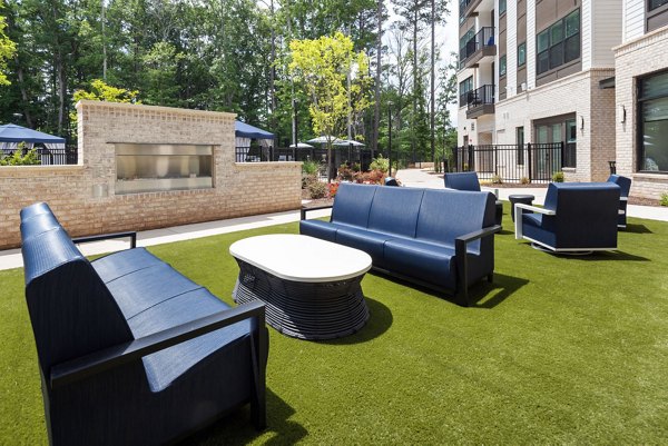 fire pit/patio at District Square Apartments