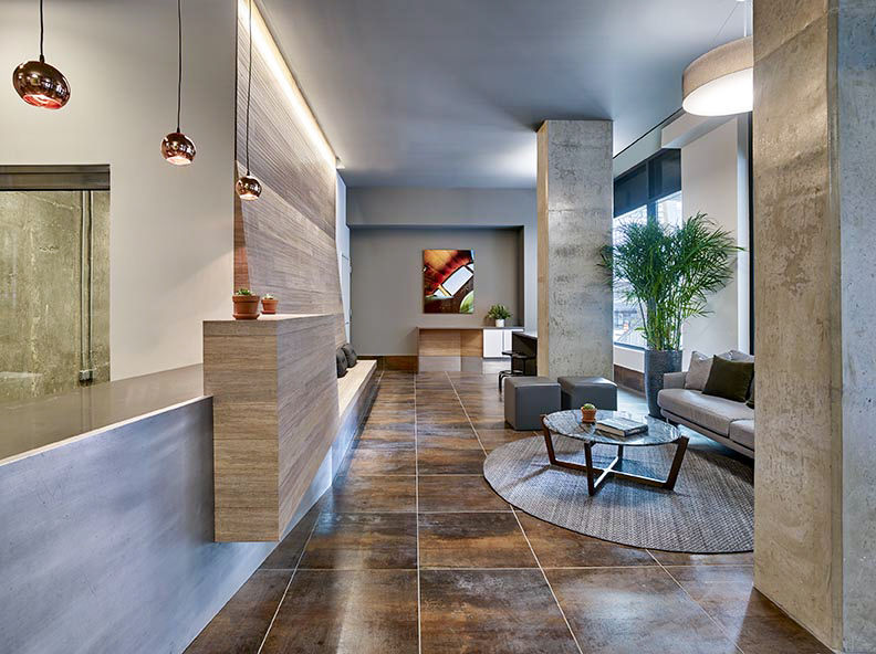Lobby at Vine Apartments