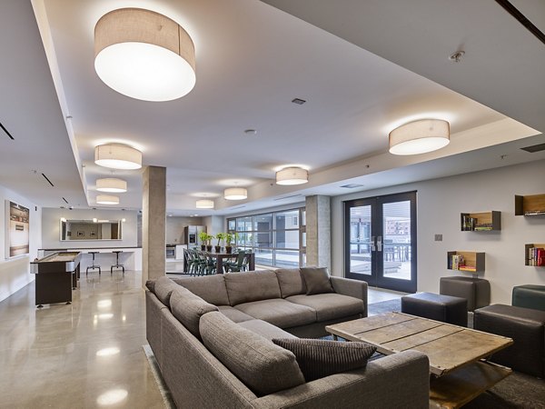 Modern clubhouse with sleek design elements at VINE Apartments