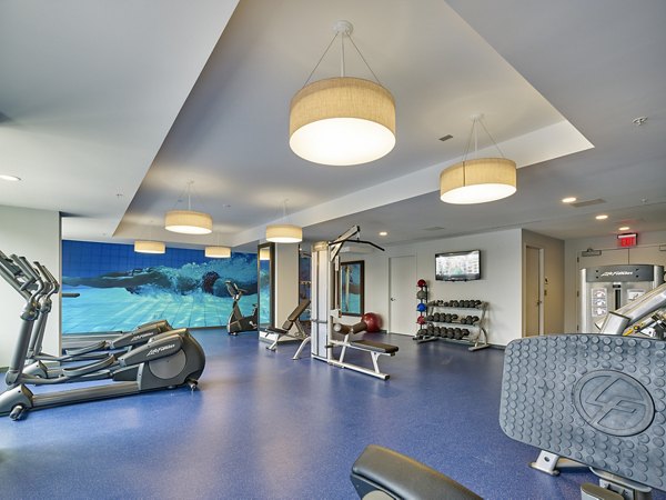 fitness center at VINE Apartments      