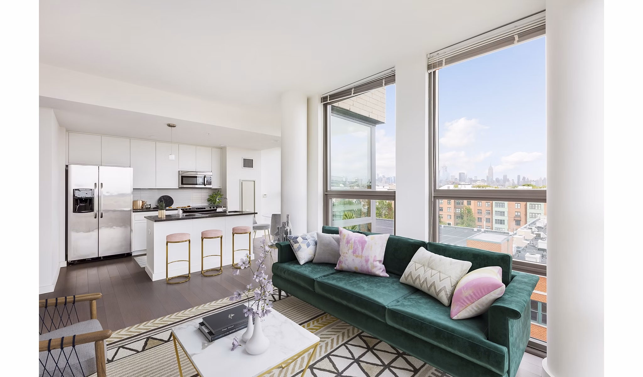living room at VINE Apartments    