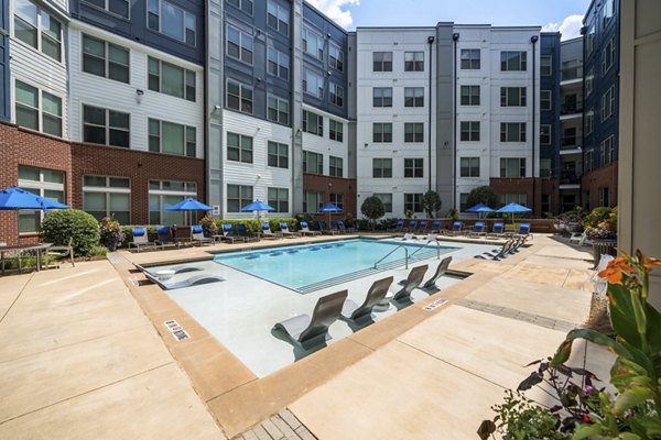 pool at 1133 on the Square Apartments