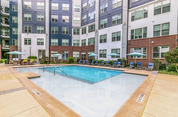 pool at 1133 on the Square Apartments