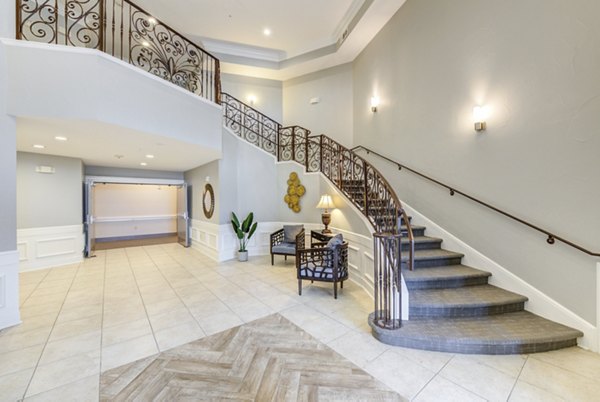 Clubhouse with modern interiors at Overture Ridgmar Apartments, a Greystar luxury apartment community in Fort Worth, Texas