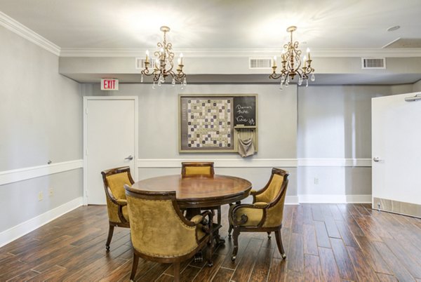 Elegant clubhouse with modern furnishings at Overture Ridgmar Apartments, perfect for social gatherings and community events
