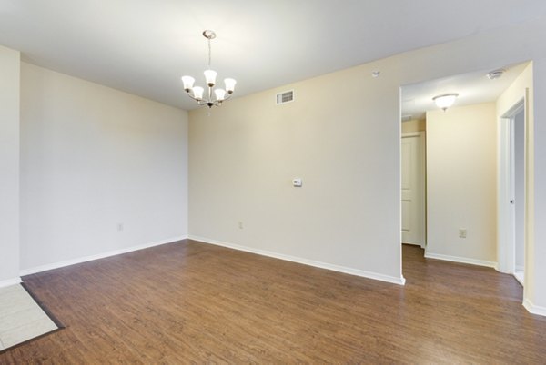 Dining area with modern decor and natural lighting at Overture Ridgmar Apartments in a luxury community setting