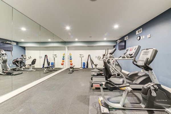 State-of-the-art fitness center at Overture Ridgmar Apartments featuring modern equipment and spacious workout areas