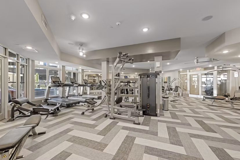fitness center at Circa Uptown Apartments