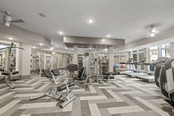 fitness room at Circa Uptown Apartments