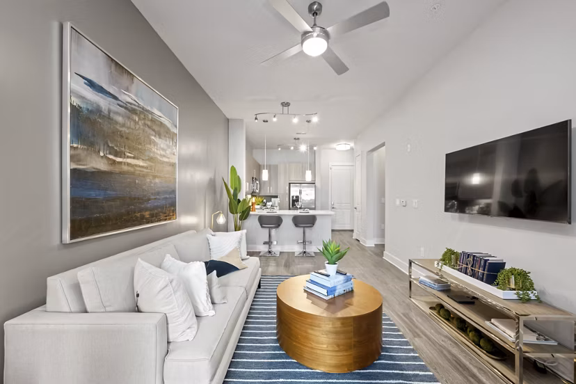 living room at Circa Uptown Apartments