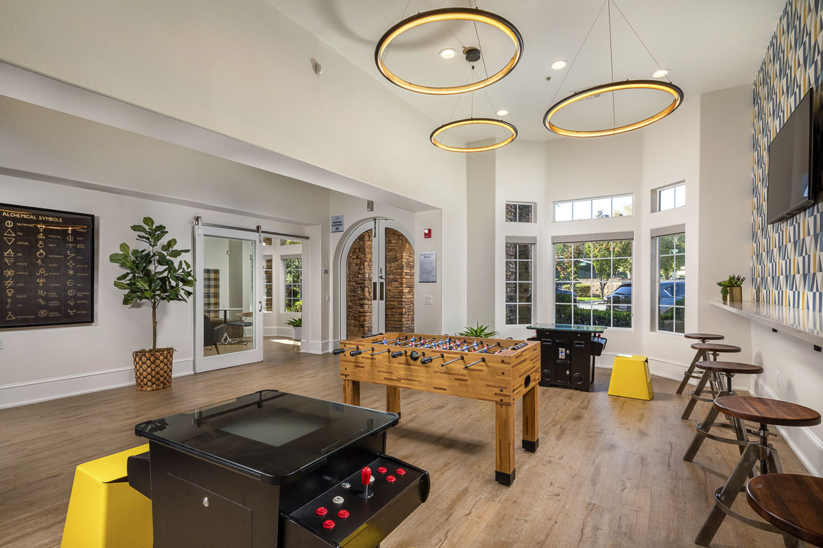 Game room at The Heights At Chino Hills