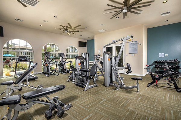 fitness center at The Heights at Chino Hills Apartments