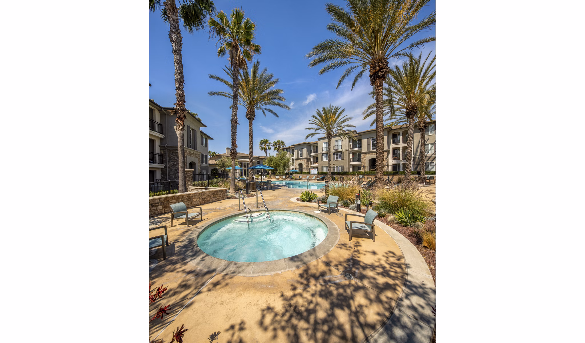 Relaxing hot tub at The Heights at Chino Hills Apartments, perfect luxury amenity for unwinding after a long day
