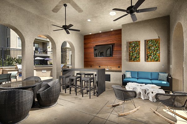 patio at The Heights at Chino Hills Apartments