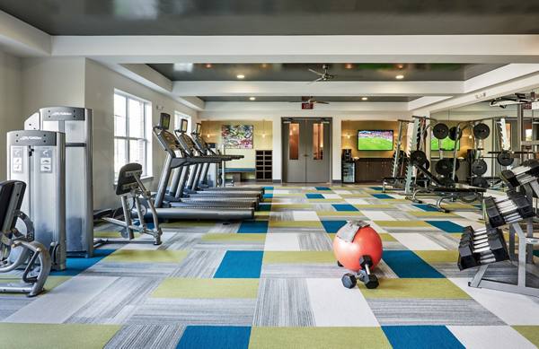 fitness room at 1010 Dilworth Apartments
