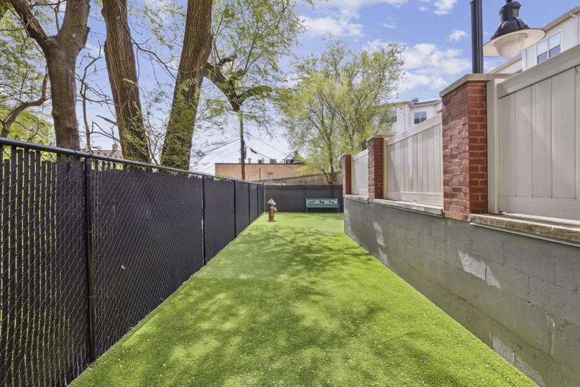 dog park at Rutherford Station Apartments