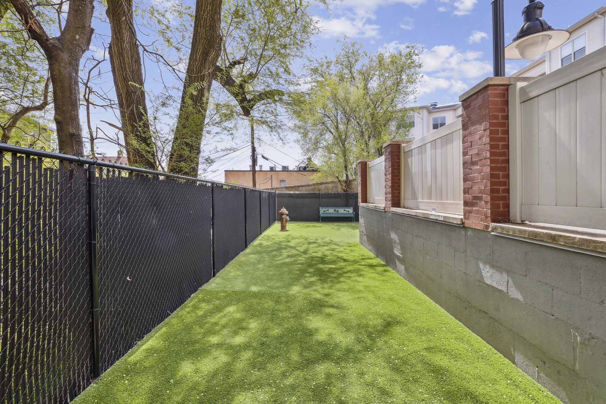 dog park at Rutherford Station Apartments