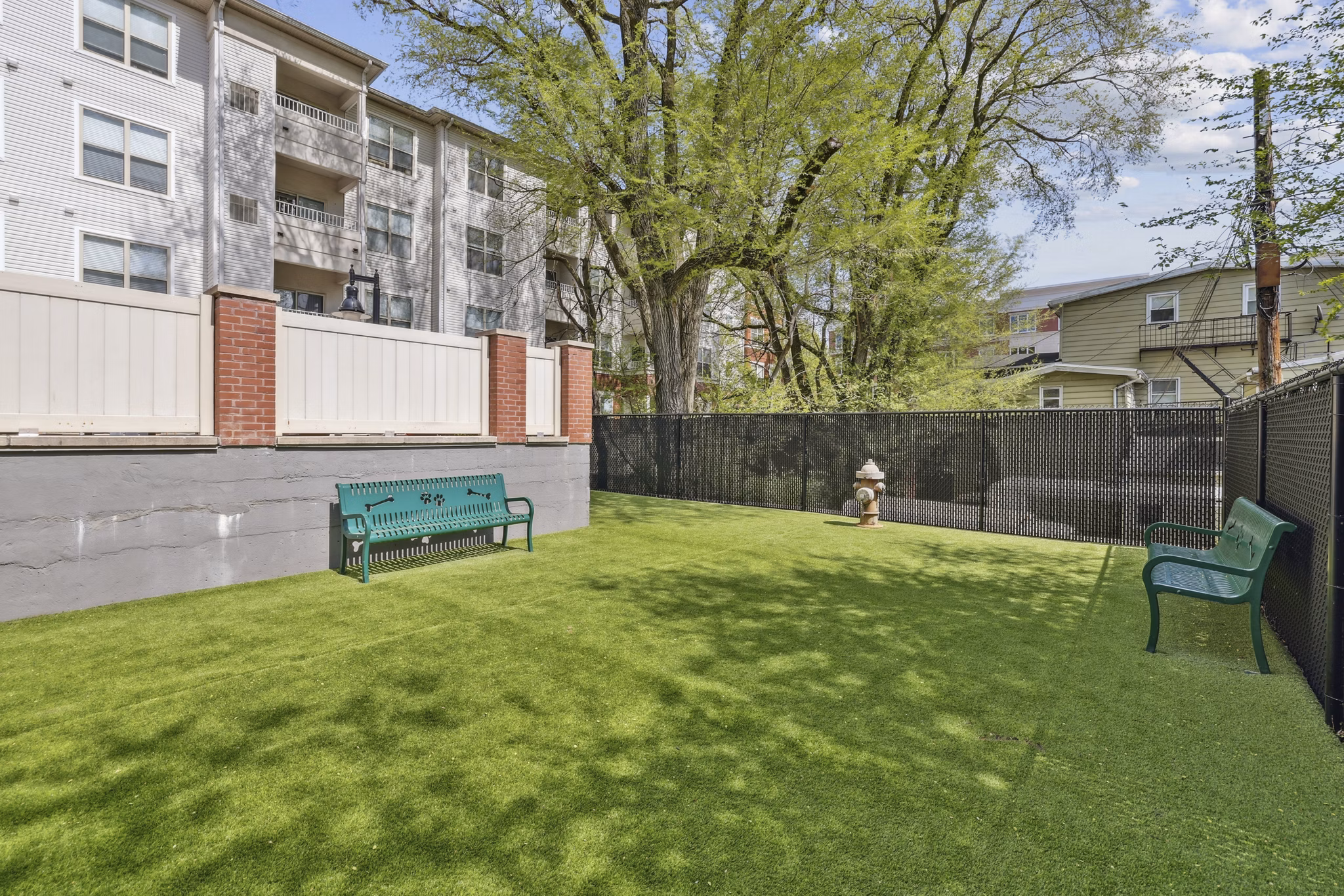 dog park at Rutherford Station Apartments