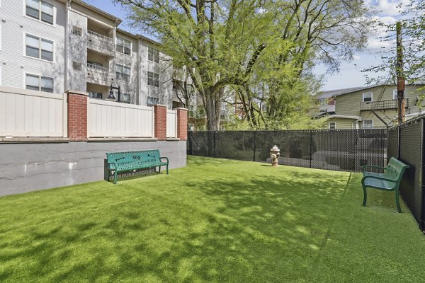 dog park at Rutherford Station Apartments