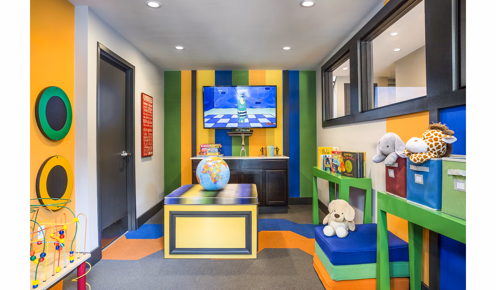 Family-friendly clubhouse with daycare amenities at Avana Weymouth Apartments