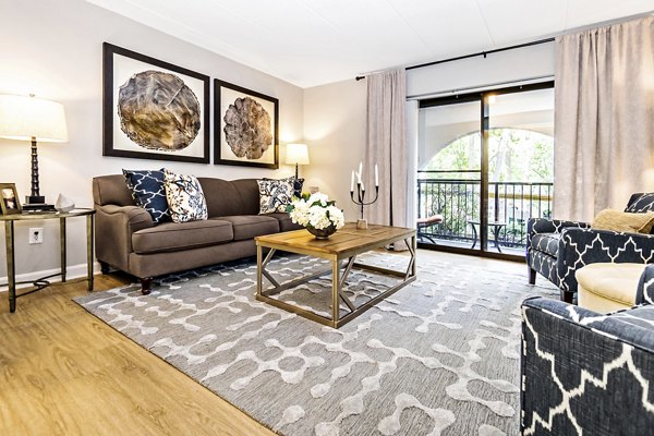 Spacious living room with contemporary design in Avana Weymouth Apartments