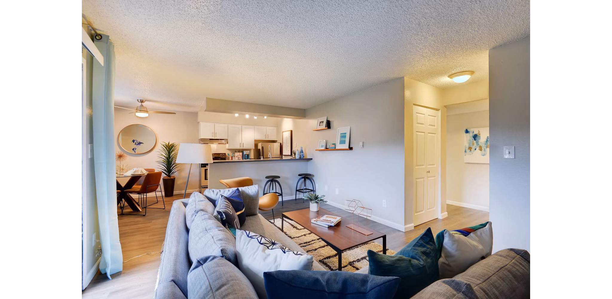 living room at Park Place on 92nd Apartments