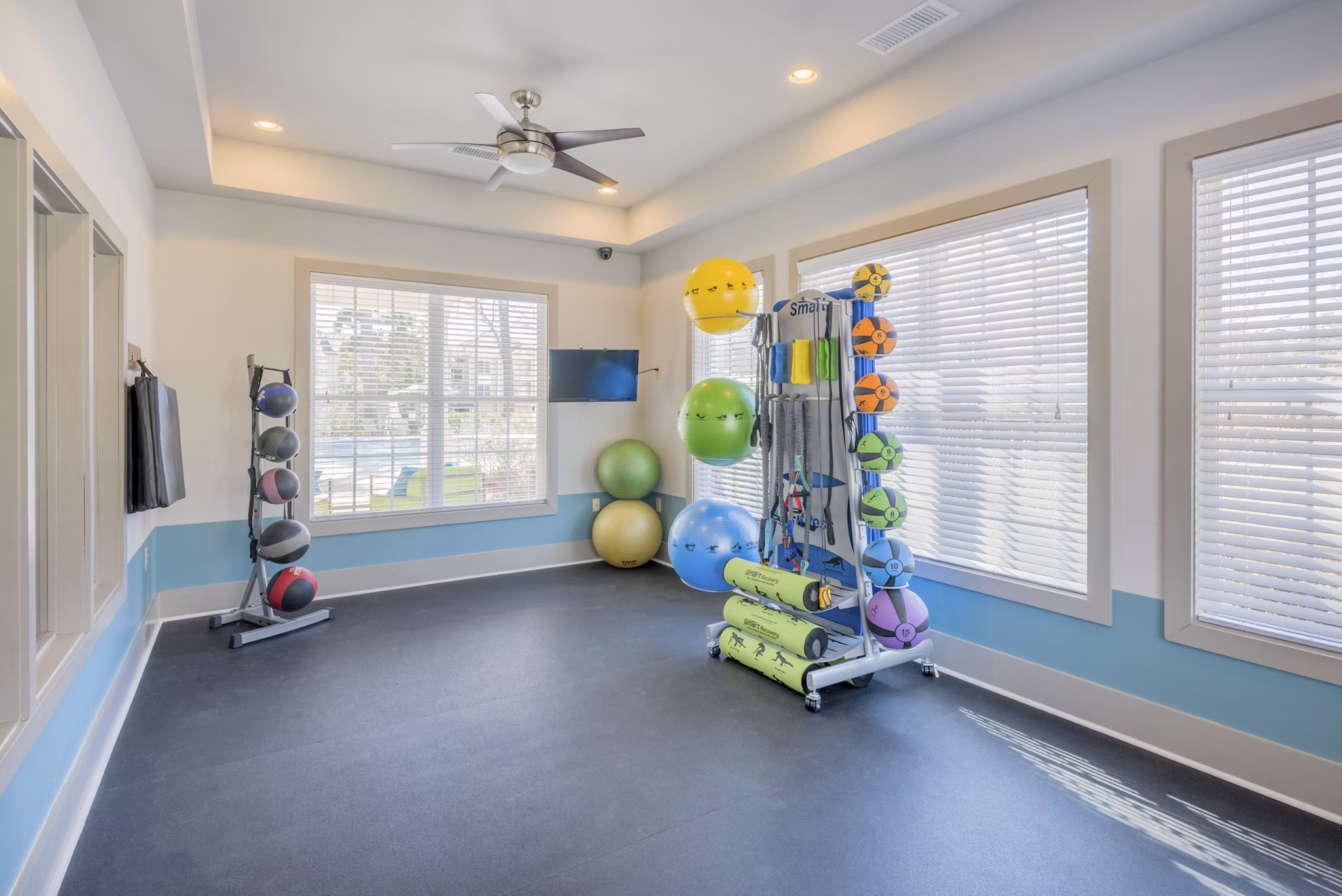 yoga/spin studio at Arbor Village Apartments