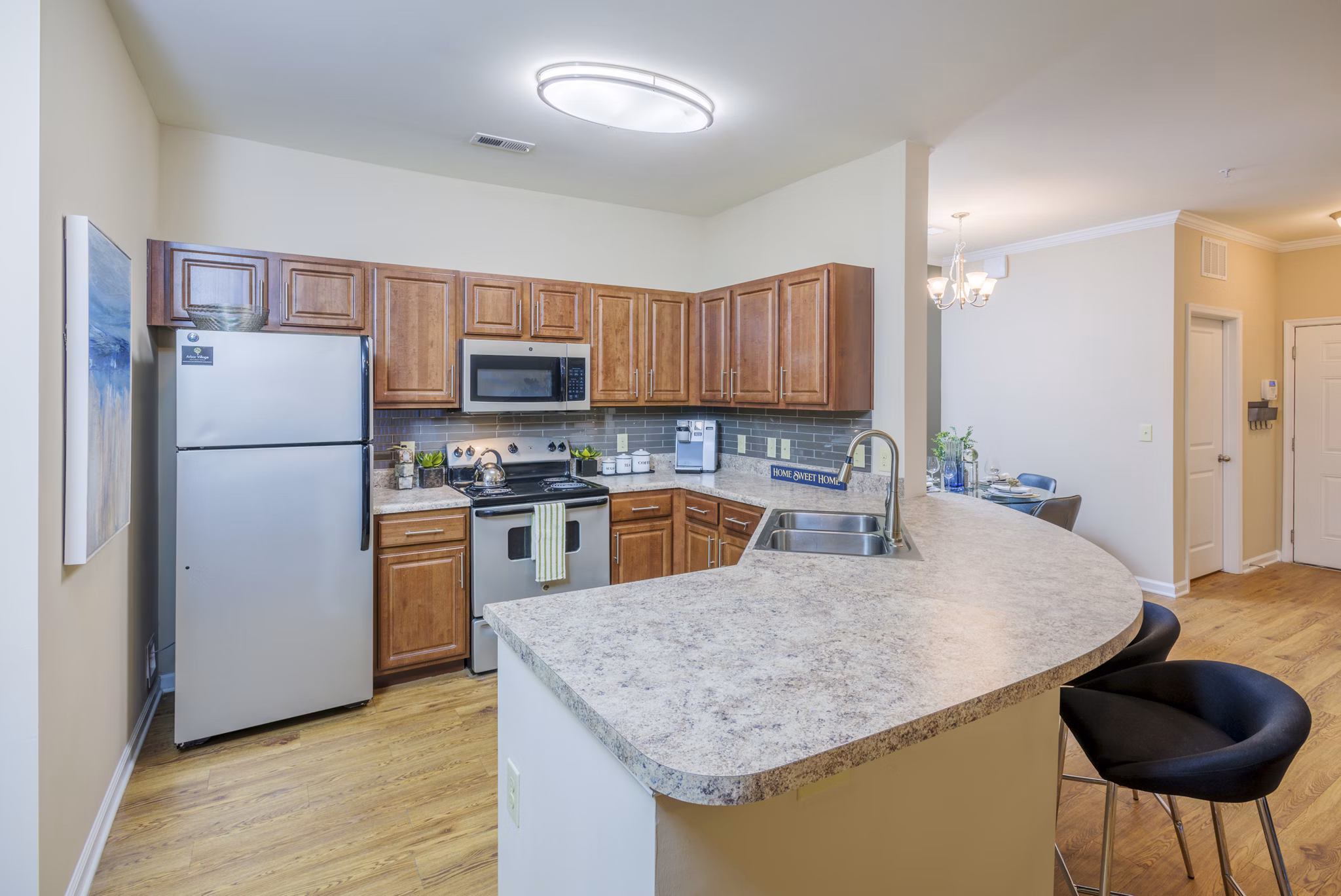 kitchen at Arbor Village Apartments