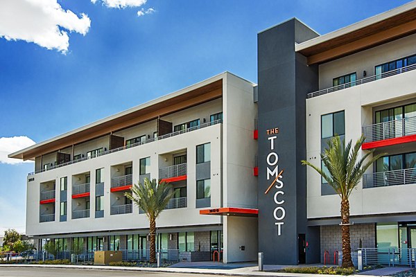The Tomscot Apartments: Luxury building in Scottsdale, showcasing modern architecture and premium living spaces