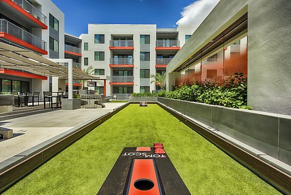 bocce court at The Tomscot Apartments