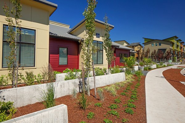 exterior at The Tennyson at Crescent Village Apartments