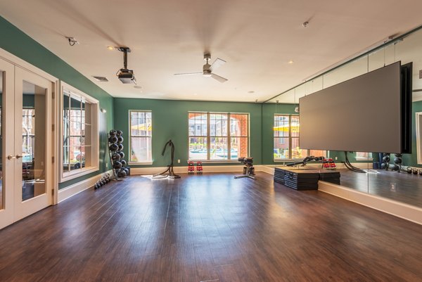 fitness center at Fountains Matthews Apartments