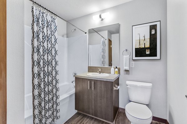 bathroom at Jake at Indian Trail Apartments