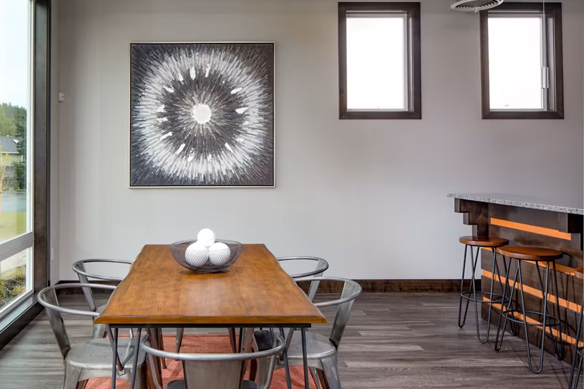Modern meeting facility with sleek design at Jake at Indian Trail Apartments, ideal for professional gatherings and collaborative workspaces