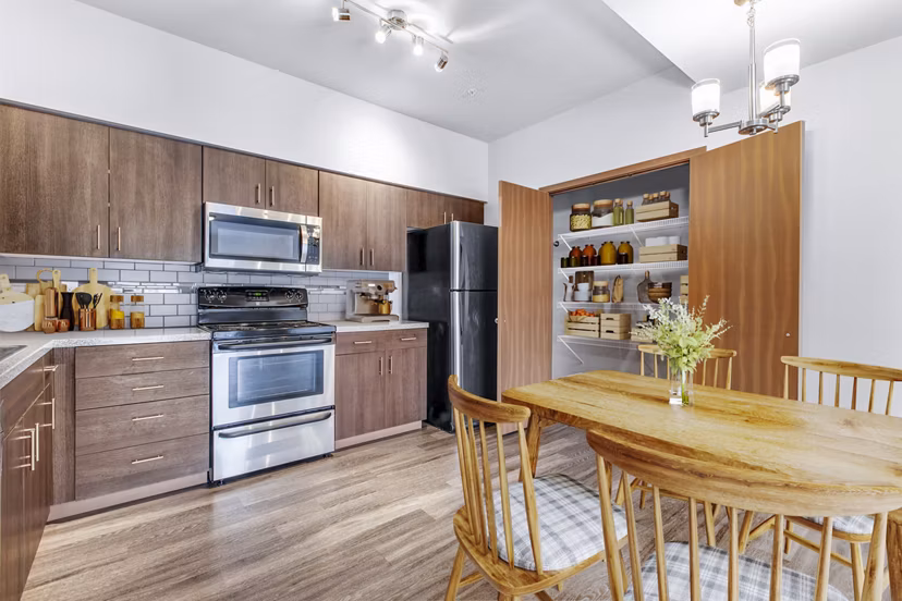 Spacious kitchen with modern appliances at Jake at Indian Trail Apartments