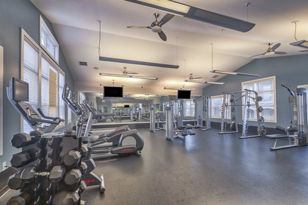 fitness center at River Oaks Apartments