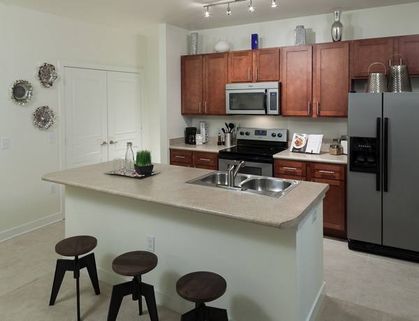 kitchen at River Oaks Apartments