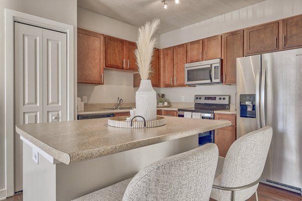 kitchen at River Oaks Apartments