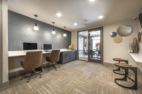 business center at Eastbank at Waterside Apartments