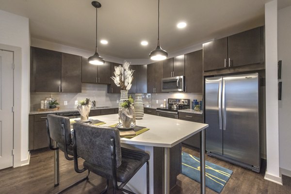 kitchen at Eastbank at Waterside Apartments