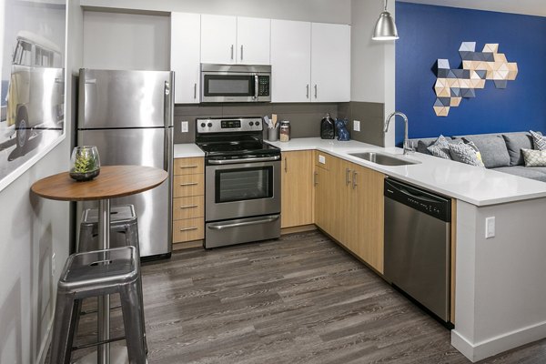 kitchen at Waterline Apartments          