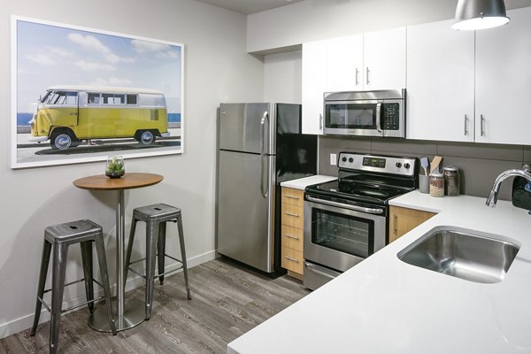 kitchen at Waterline Apartments             