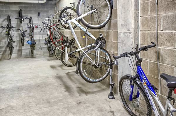 bike storage at Waterline Apartments    
