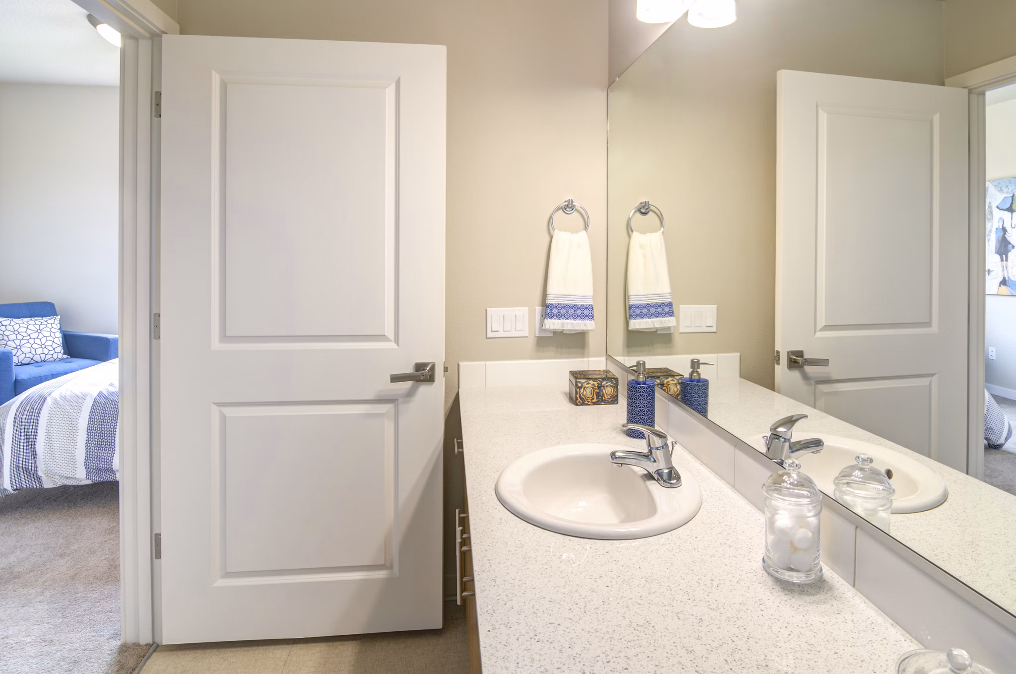 Bathroom featuring modern fixtures at North Bethany Ridge Apartments